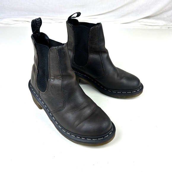 Dr. Martens Cadence Chelsea Womens 7 Dark Brown Oiled Leather Ankle Boots - Picture 1 of 6